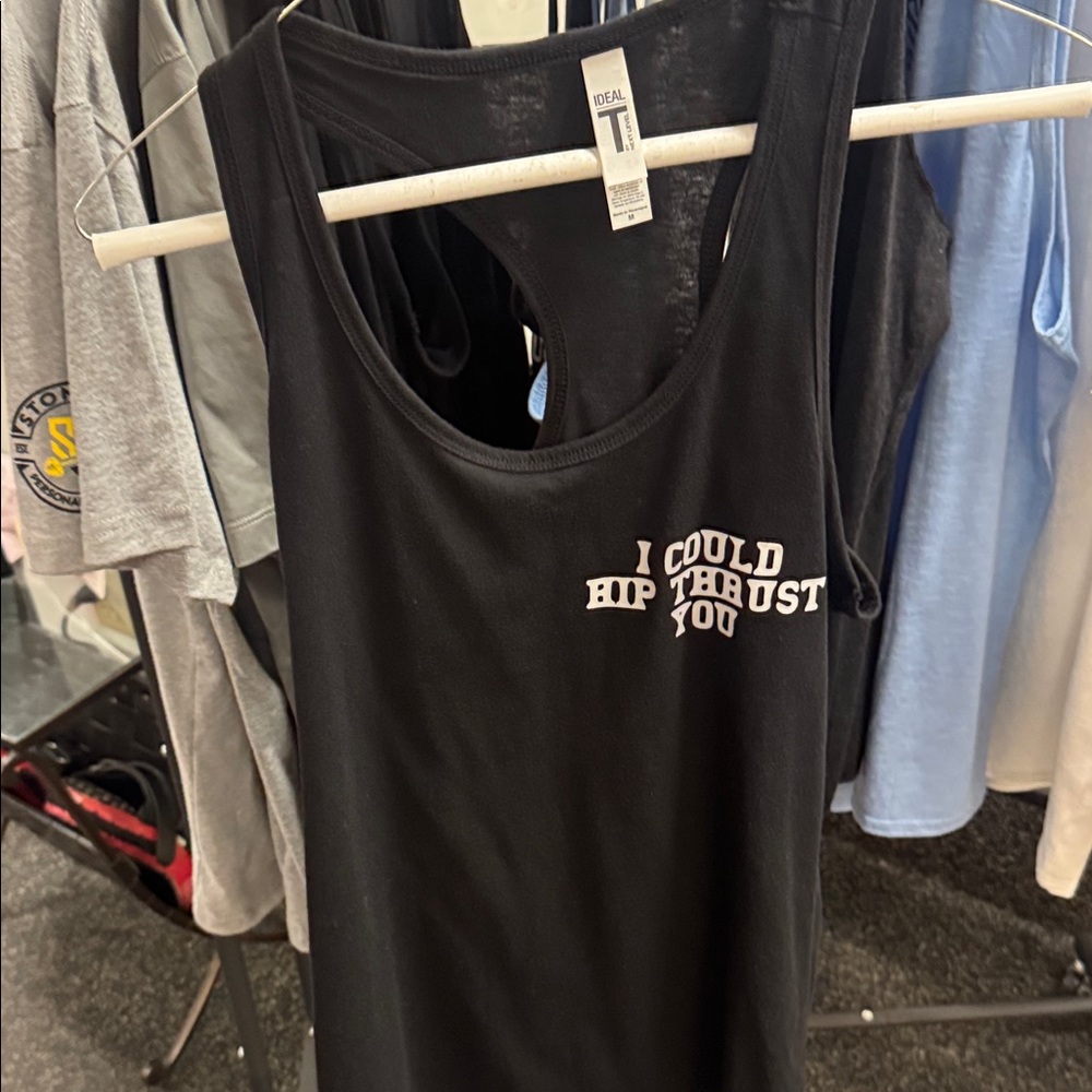 Black Graphic Tank Top